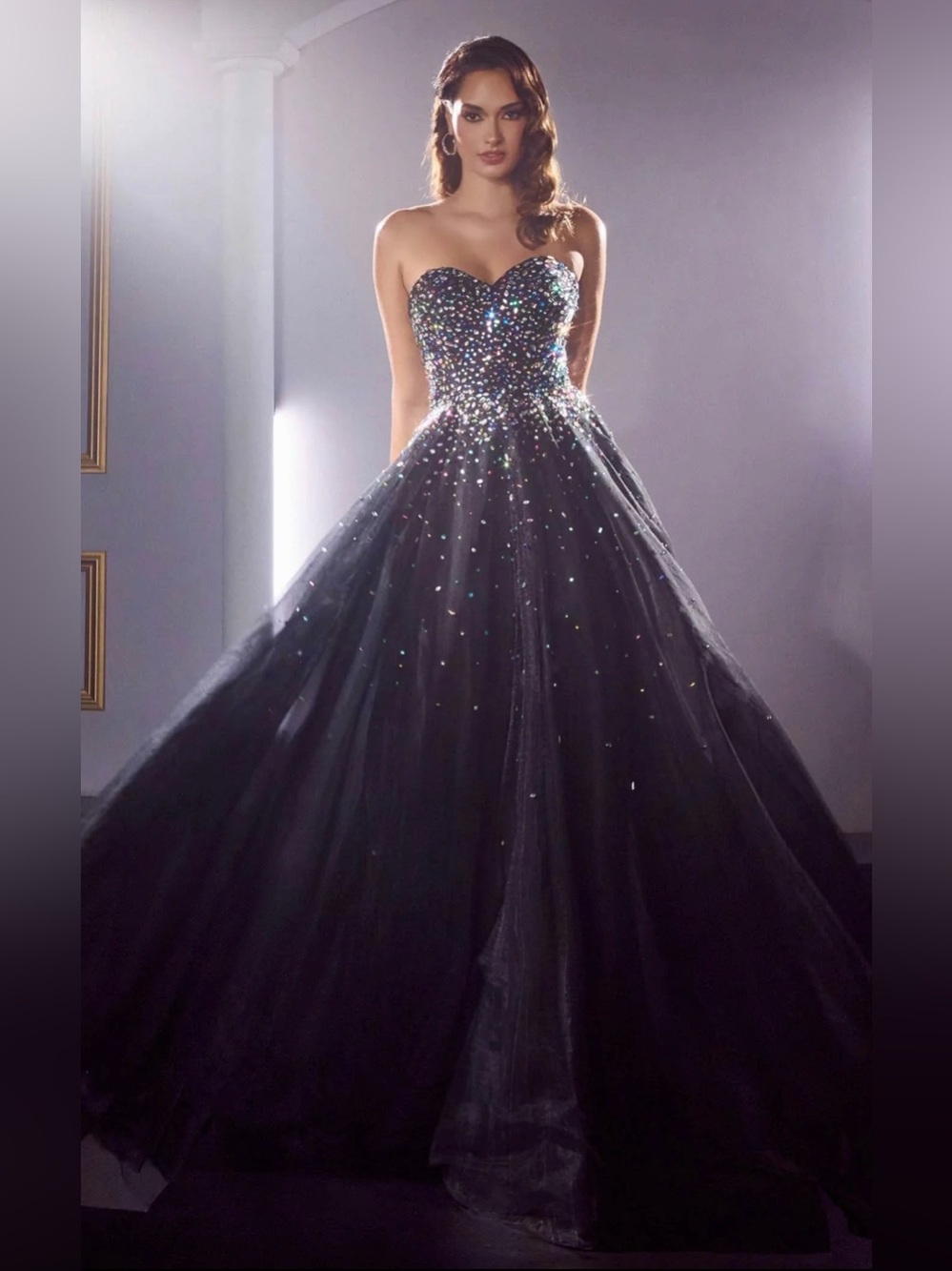 New York Dress Black gown with sparkly bodice and skirt